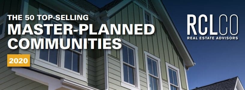 The top selling master planned communities in 2020.